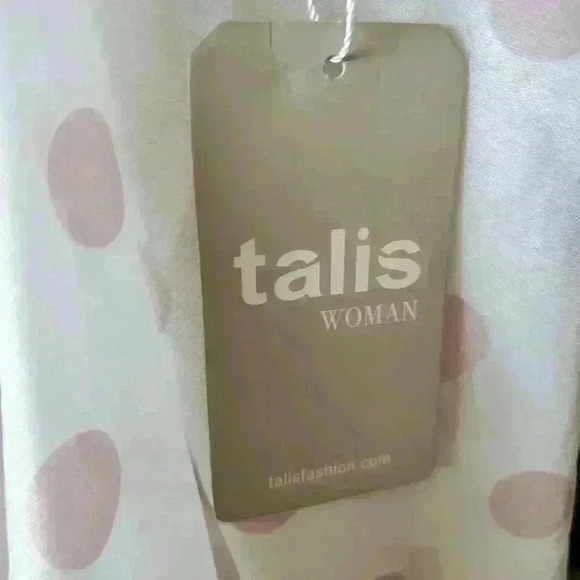 TALIS large polka dot blouse with ribbed cuffs and ruffles. NEW WITH TAGS. small - Picture 8 of 9